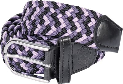 Ruiterriem Dokka elastisch black/purple/grey.