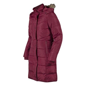 Lange Winterjas Olive Bordo.