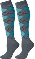 Kousen argyle grey/teal