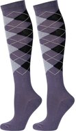 Kousen argyle purple/lilac/black.